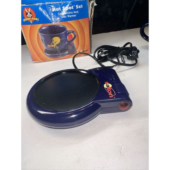 Looney Tunes Tweety‎ Bird Cup Mug Warmer Hot Spot Set Beverage Warmer Cappuccino - Picture 5 of 10